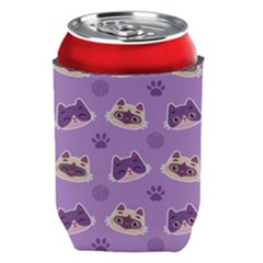 Cute-colorful-cat-kitten-with-paw-yarn-ball-seamless-pattern Can Holder by Jancukart