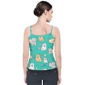 Seamless-pattern-cute-cat-cartoon-with-hand-drawn-style Velvet Spaghetti Strap Top View2