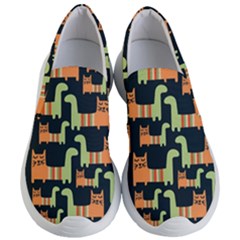 Seamless-pattern-with-cats Women s Lightweight Slip Ons by Jancukart