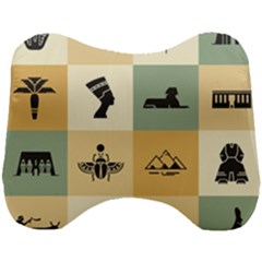 Egyptian-flat-style-icons Head Support Cushion by Jancukart