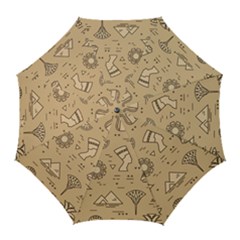 Egyptian-seamless-pattern-symbols-landmarks-signs-egypt Golf Umbrellas by Jancukart