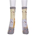 Seamless Pattern Cute Cat Cartoons Crew Socks View1