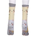 Seamless Pattern Cute Cat Cartoons Crew Socks View2