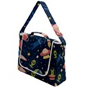 Seamless Pattern With Funny Alien Cat Galaxy Box Up Messenger Bag View1