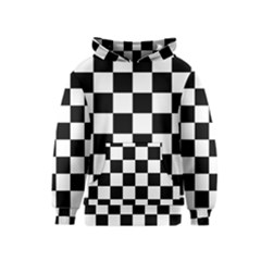 Chess Board Background Design Kids  Pullover Hoodie by Wegoenart