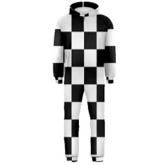 Chess Board Background Design Hooded Jumpsuit (men) by Wegoenart