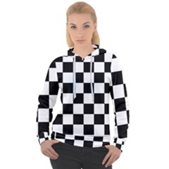 Chess Board Background Design Women s Overhead Hoodie by Wegoenart