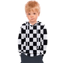 Chess Board Background Design Kids  Overhead Hoodie by Wegoenart