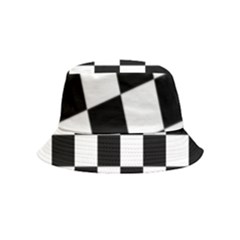 Chess Board Background Design Inside Out Bucket Hat (kids) by Wegoenart