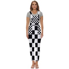 Chess Board Background Design Women s Pinafore Overalls Jumpsuit by Wegoenart