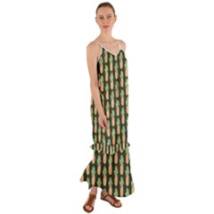 Pineapple Green Cami Maxi Ruffle Chiffon Dress by ConteMonfrey