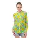 Green lemons Long Sleeve Chiffon Shirt View1