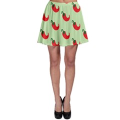 Small Mini Peppers Green Skater Skirt by ConteMonfrey