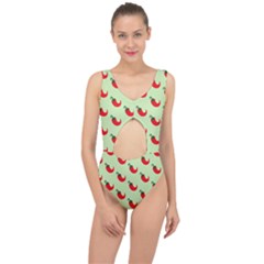 Small Mini Peppers Green Center Cut Out Swimsuit by ConteMonfrey