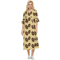 Coffee Beans Double Cuff Midi Dress by ConteMonfrey