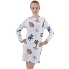 Summer Elements Long Sleeve Hoodie Dress by ConteMonfrey