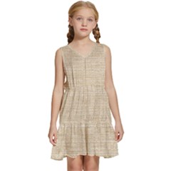 Linen Kids  Sleeveless Tiered Mini Dress by ConteMonfrey