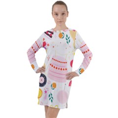 Its Time To Celebrate Long Sleeve Hoodie Dress by ConteMonfrey