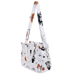 Halloween Jack O Lantern Vector Rope Handles Shoulder Strap Bag by Ravend