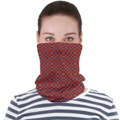 Red Diagonal Plaids Face Seamless Bandana (adult) by ConteMonfrey