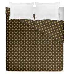 Small Golden Plaids Duvet Cover Double Side (queen Size)