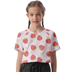 Strawberries Pattern Design Kids  Basic Tee by Wegoenart