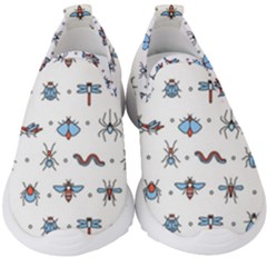 Insect Icon Seamless Pattern Kids  Slip On Sneakers by Wegoenart