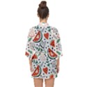 Seamless-vector-pattern-with-watermelons-mint Half Sleeve Chiffon Kimono View2