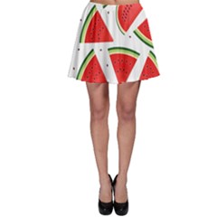 Watermelon Cuties White Skater Skirt by ConteMonfrey