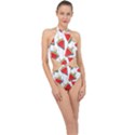 Watermelon Popsicle   Halter Side Cut Swimsuit View1