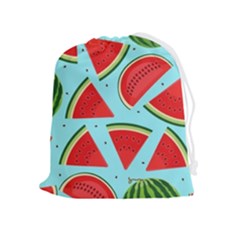 Blue Watermelon Drawstring Pouch (xl) by ConteMonfrey