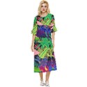 Tropical-exotic-colors-seamless-pattern Double Cuff Midi Dress View1