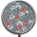 Seamless-floral-pattern-with-tropical-flowers Mini Round Pill Box View1