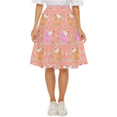 Cute Kawaii Kittens Seamless Pattern Classic Short Skirt by Wegoenart