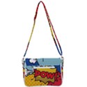 Pow Word Pop Art Style Expression Vector Shoulder Bag with Back Zipper View3