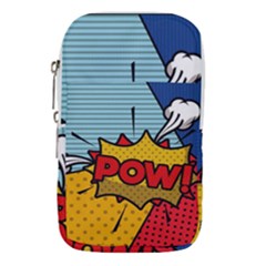 Pow Word Pop Art Style Expression Vector Waist Pouch (large) by Wegoenart