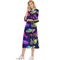 Space Pattern Double Cuff Midi Dress View2