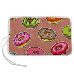 Doughnut Doodle Colorful Seamless Pattern Pen Storage Case (l) by Wegoenart