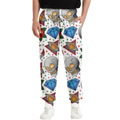 Full Color Flash Tattoo Patterns Men s Elastic Waist Pants by Wegoenart