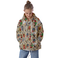 Tattoo Pattern Kids  Oversized Hoodie by Wegoenart