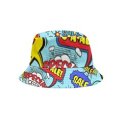 Comic Bubbles Seamless Pattern Inside Out Bucket Hat (kids) by Wegoenart