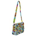 Comic Elements Colorful Seamless Pattern Shoulder Bag with Back Zipper View1