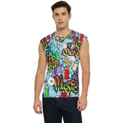 Graffiti Characters Seamless Patterns Men s Raglan Cap Sleeve Tee by Wegoenart