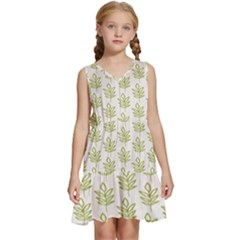 Autumn Leaves Gray Kids  Sleeveless Tiered Mini Dress by ConteMonfrey