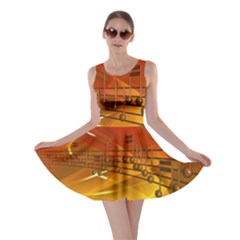 Music Notes Melody Note Sound Skater Dress by Wegoenart