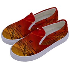 Music Notes Melody Note Sound Kids  Canvas Slip Ons by Wegoenart