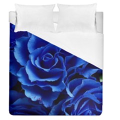 Blue Rose Flower Plant Romance Duvet Cover (queen Size) by Wegoenart