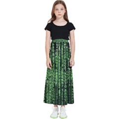 Matrix Technology Tech Data Digital Network Kids  Flared Maxi Skirt by Wegoenart