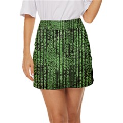 Matrix Technology Tech Data Digital Network Mini Front Wrap Skirt by Wegoenart