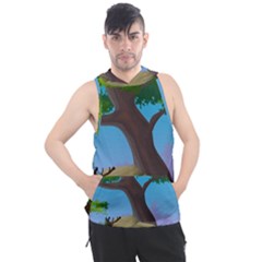 Nature Background Illustration Landscape Men s Sleeveless Hoodie by Wegoenart